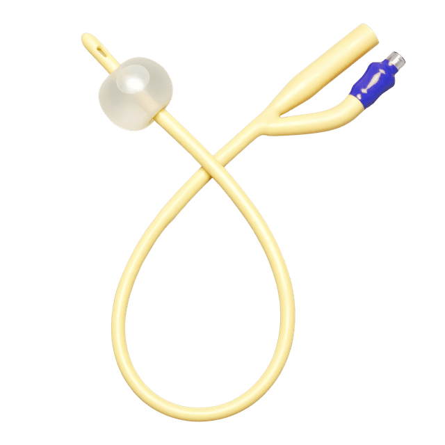 Silicone-Elastomer Coated Latex Foley Catheter with Straight Tip, 2-Way, 24 Fr, 10 mL