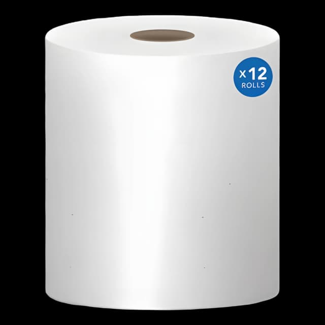 Essential Hard Roll Towels for Business, Absorbency Pockets, 1-Ply, 8" x 800 ft, 1.5" Core, White, 12 Rolls/Carton