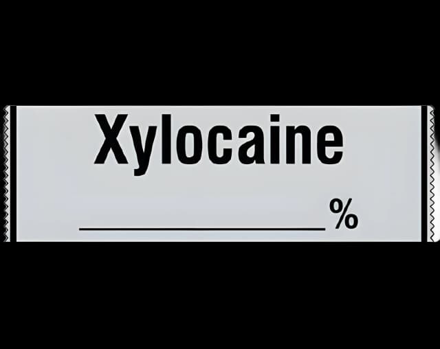 Drug Label Shamrock Anesthesia Label XYLOCAINE / _____ % Gray 1/2 X 1 Inch