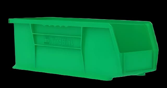 AkroBins Green Plastic Medical Storage Bin 5x5x14.75 Inch