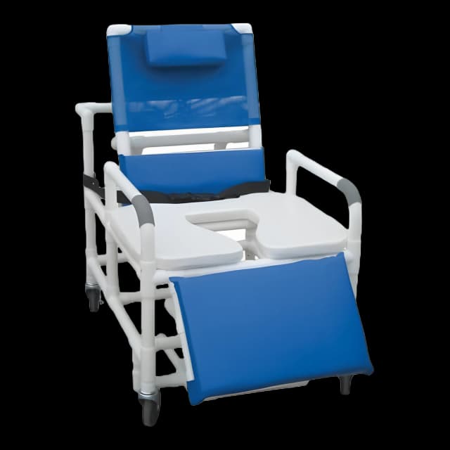 Shower Chair MJM International PVC Frame Reclining Backrest 700 lbs. Weight Capacity