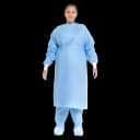 Protective Procedure Gown Halyard Large Blue NonSterile Not Rated Disposable