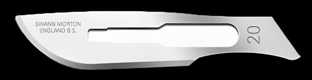 Swann-Morton No. 20 Sterile Surgical Blade - Stainless Steel