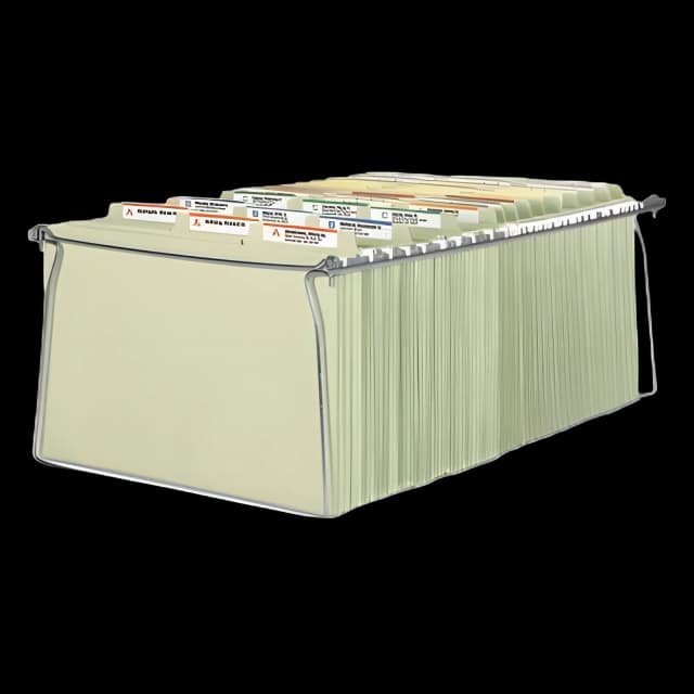 Steel Hanging Folder Drawer Frame, Legal Size, 23" to 27" Long, Gray, 2/Pack