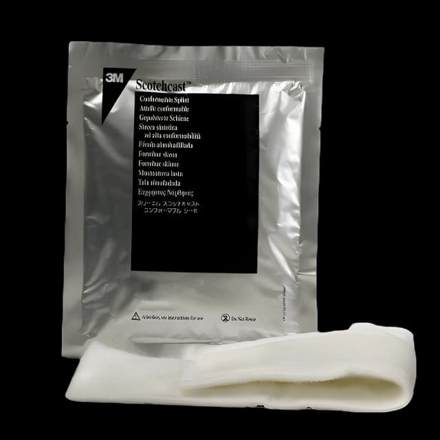 Padded Precut Splint 3M™ Scotchcast™ Quick Step Double Sided Felt 2 X 10 Inch Felt / Fiberglass White