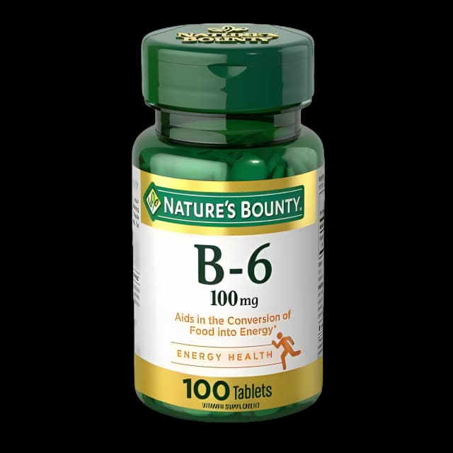 Vitamin Supplement Nature's Bounty® Vitamin B6 100 mg Strength Tablet 100 per Bottle