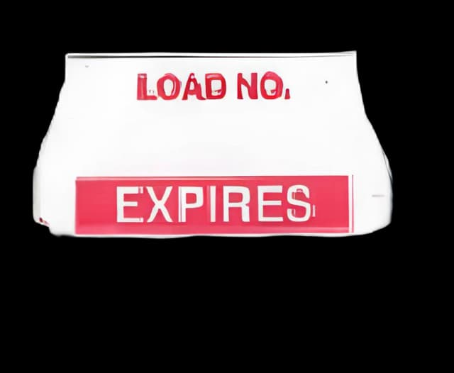 Pre-Printed Label Barkley® Multipurpose Label White Expires Load No. Red