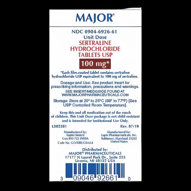 Buy Sertraline HCl 100mg Tablets | Major Pharmaceuticals
