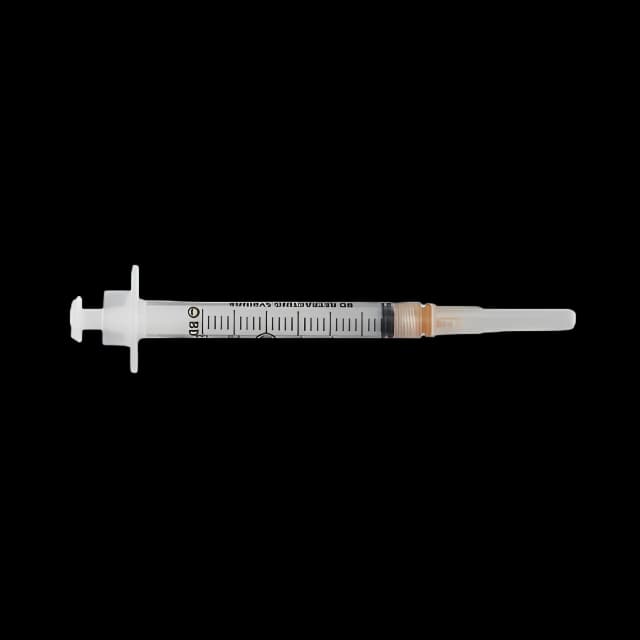 Safety Hypodermic Syringe with Needle Integra™ 3 mL 1 Inch 25 Gauge Retractable Safety Needle Thin Wall