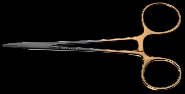 Needle Holder Snowden-Pencer™ Diamond Jaw 4-1/2 Inch Length 7,000 Teeth per Square Inch Finger Ring Handle
