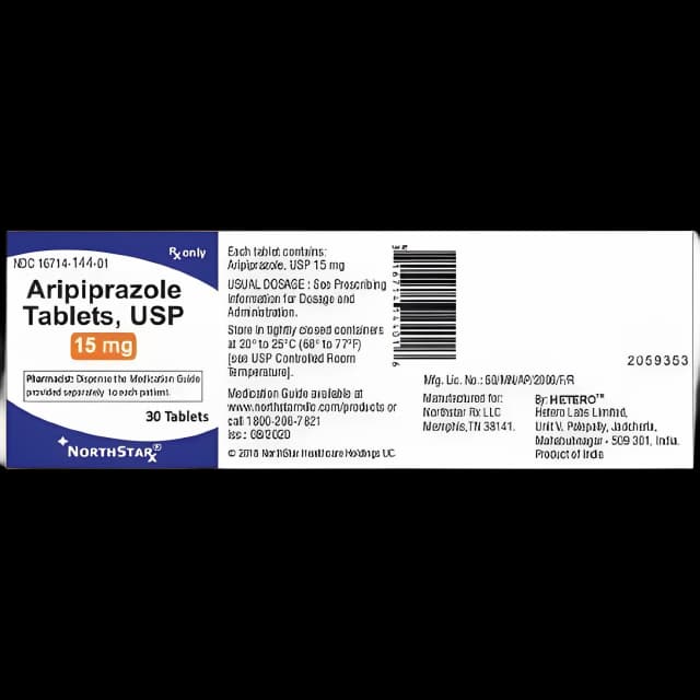 Aripiprazole 15mg Tablets - NorthStar Rx Bottle of 30