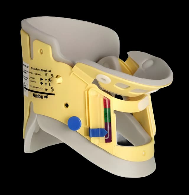 Extrication Cervical Collar with Headwedge Ambu® Mini Perfit ACE™ Preformed Pediatric One Size Fits Most One-Piece / Trachea Opening Adjustable Height Adjustable Neck Circumference