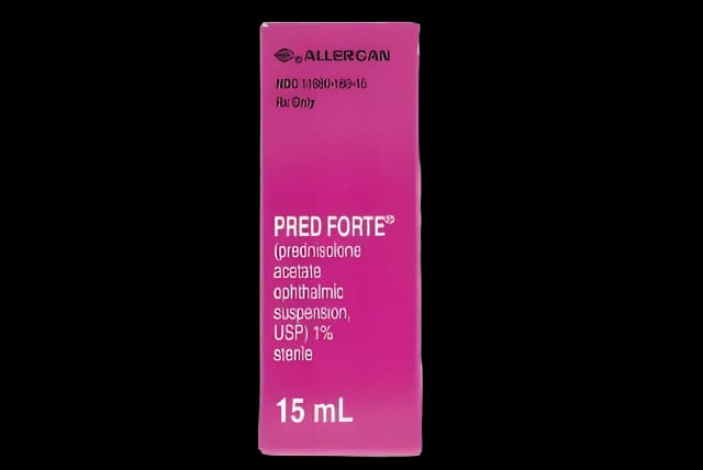 Pred Forte* Prednisolone Acetate 1% Drops Dropper Bottle 15 mL