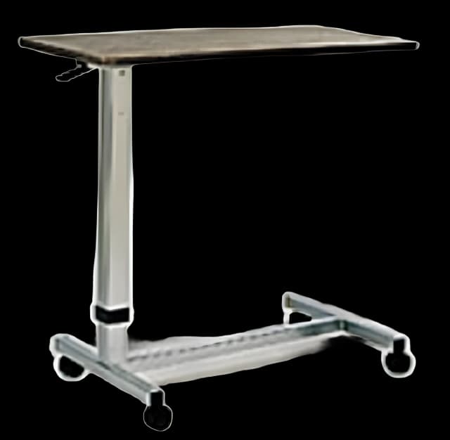 Overbed Table Non-Tilt Pneumatic Handle 28 to 45 Inch Height Range