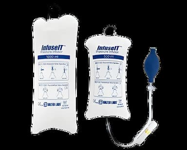 InfuseIT™ 1000 mL Pressure Infusion Bag with Stopcock Valve - Disposable