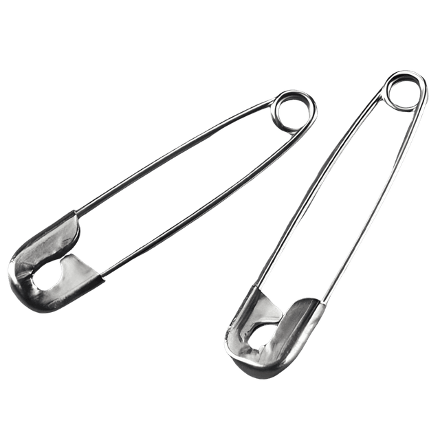 Sterile Stainless Steel Safety Pin, Size 3, 2 Pins/Pack, 50 pk/cs