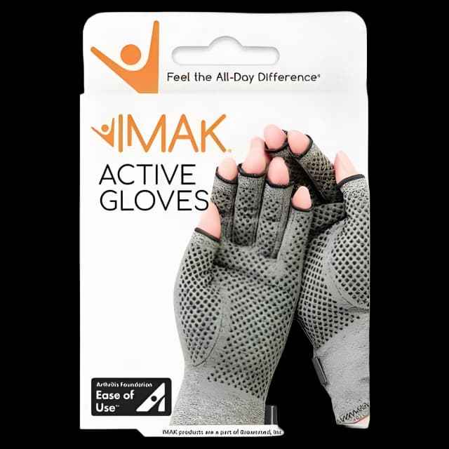 Compression Glove IMAK® Compression Active Open Finger Medium Wrist Length Hand Specific Pair Cotton