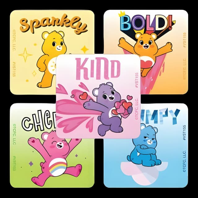 SmileMakers® 250 per Pack Care Bears Sticker 1-5/8 Inch