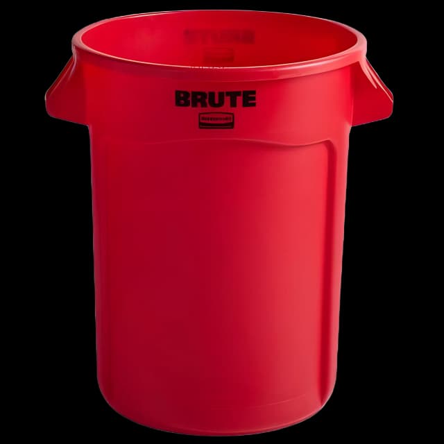 Rubbermaid Brute 32 Gal Red Trash Can for Healthcare