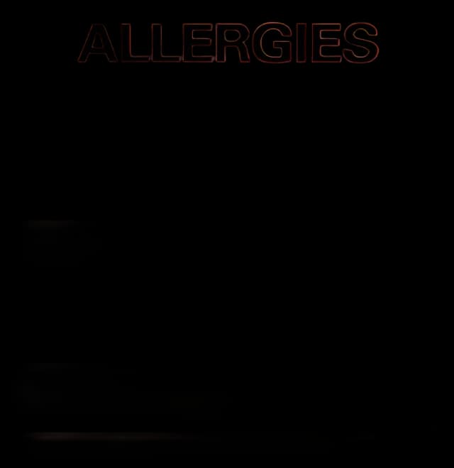 Pre-Printed Label Barkley® Allergy Alert Fluorescent Red Allergies Black Alert Label 2-1/2 X 2-7/16 Inch