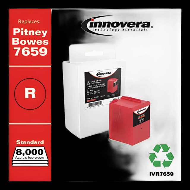 Compatible Red Postage Meter Ink, Replacement for 765-9 (7659), 8,000 Page-Yield