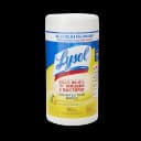 Lysol® Surface Disinfectant Cleaner Premoistened Alcohol Based Manual Pull Wipe 80 Count Canister Lemon Lime Blossom Scent NonSterile