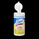 Lysol® Surface Disinfectant Cleaner Premoistened Alcohol Based Manual Pull Wipe 80 Count Canister Lemon Lime Blossom Scent NonSterile