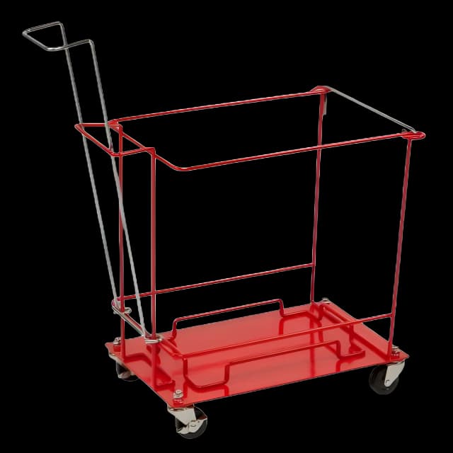 Sharps Container Floor Cart / Trolley SharpSafety™ Wheeled Non-Locking