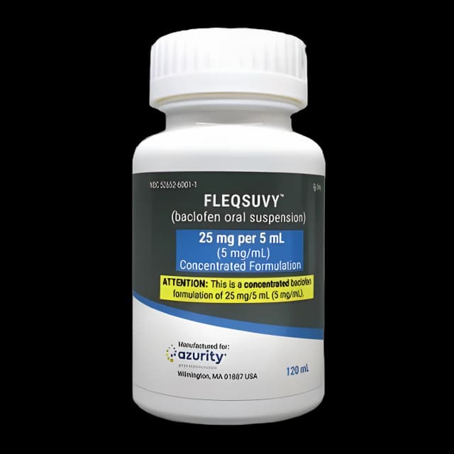 FLEQSUVY™ Baclofen 25 mg / 5 mL Suspension Bottle 120 mL