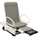 FusionFREEDOM™ Exam Chair with Manual Back, 450-lb Weight Capacity, ADA 17-inch Low Seat Height, Stirrups, Standard Base and Classic Upholstery