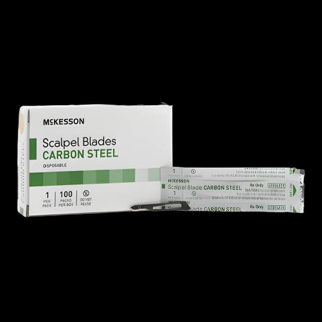 Surgical Blade McKesson Brand Carbon Steel No. 15 Sterile Disposable Individually Wrapped - 1635