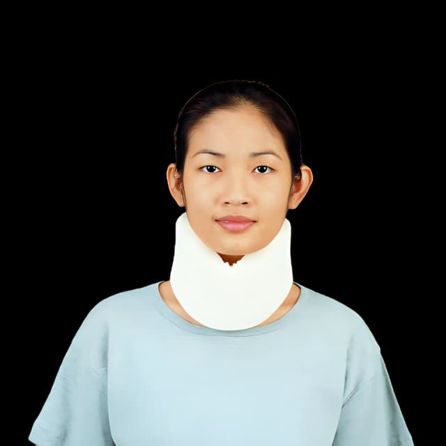Cervical Collar DeRoyal® Low Contoured / Medium Density Adult Medium One-Piece 3 Inch Height 17 Inch Length