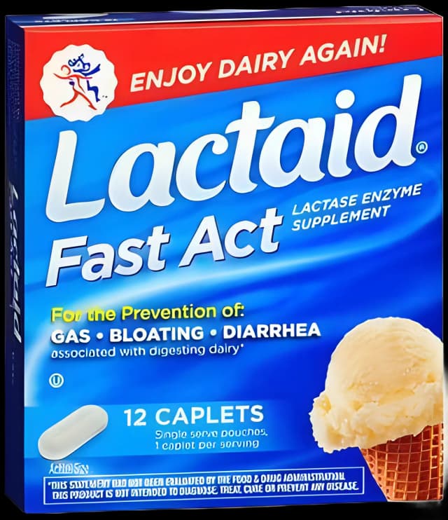 Lactaid Lactase Enzyme 9000 FCC Units - Digestive Support