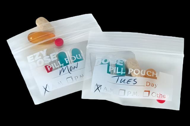 Ezy Dose Pocket-Size Pill Pouch for Daily Medication