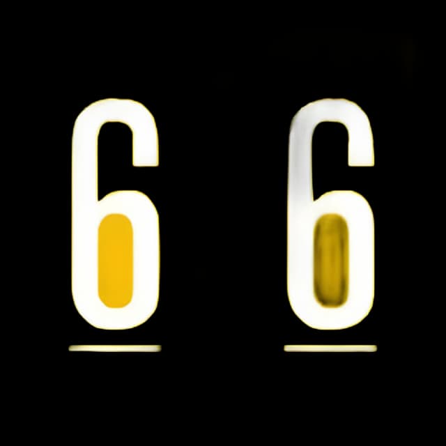 Pre-Printed Label Chart Tab Yellow 6 | 6 White Numeric 1-7/8 Inch