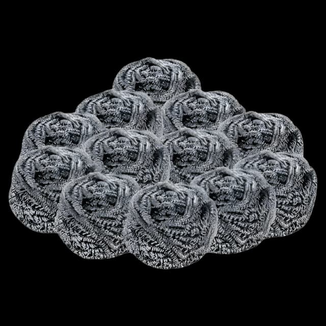 Scouring Pad Boardwalk® Heavy Duty Silver NonSterile Stainless Steel 2-1/2 X 2-3/4 Inch Reusable