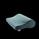 Cervical Roll Pillow AB Contour 9-1/2 X 14 Inch Black Reusable