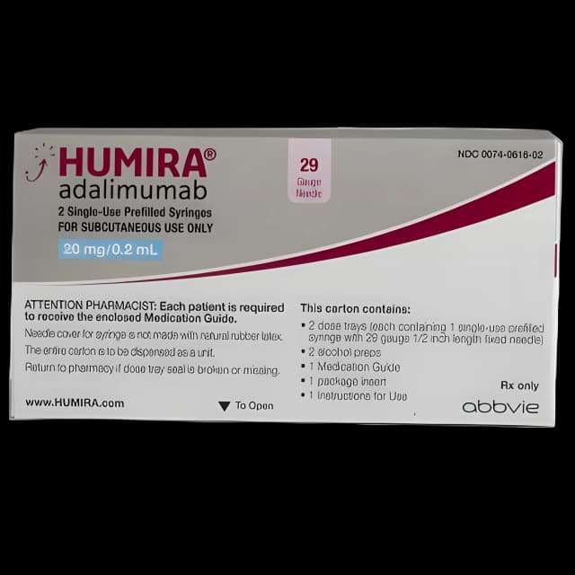 Humira® Adalimumab 20 mg / 0.2 mL Injection Prefilled Syringe 2 Doses