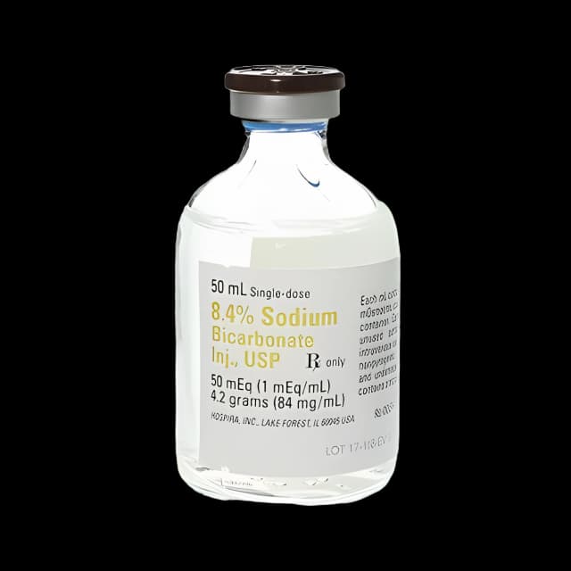 Sodium Bicarbonate, Preservative Free 8.4%, 1 mEq / mL Injection Single-Dose Vial 50 mL - 1014130