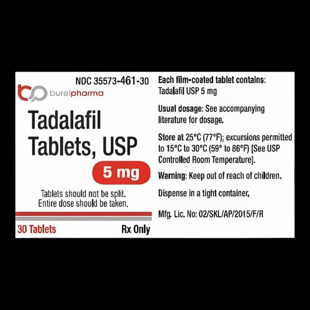 Tadalafil 5 mg Tablet Bottle 30 Tablets - 35573046130