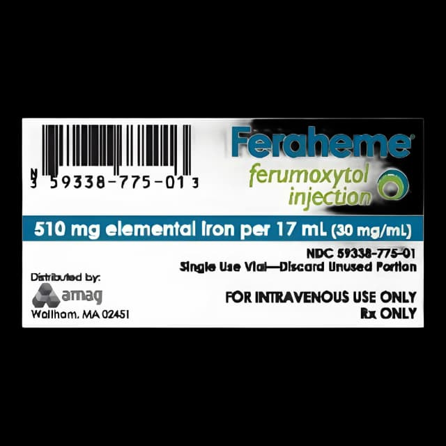 Feraheme® Iron Preparation Ferumoxytol, Preservative Free 510 mg / 17 mL Injection Single-Dose Vial 17 mL