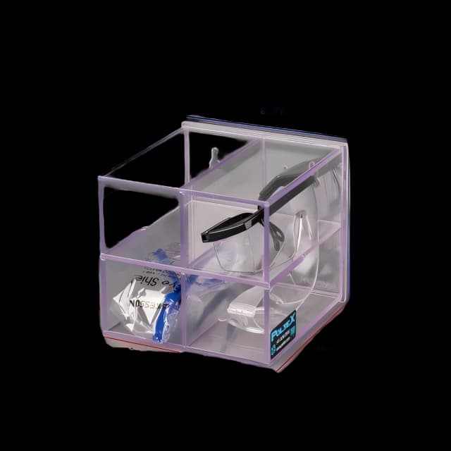 Poltex Protective Eyewear Holder - Wall Mount, Clear PETG