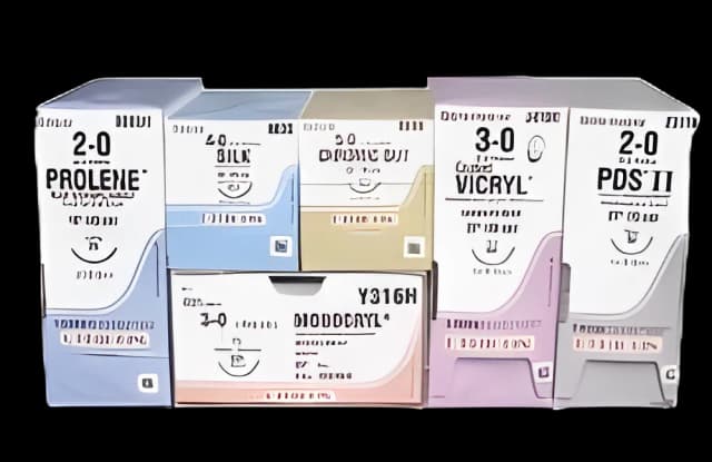 Nonabsorbable Suture with Needle Prolene™ Polypropylene KS Straight Conventional Cutting Needle Size 2 - 0 Monofilament