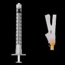 Safety Hypodermic Syringe with Needle Eclipse™ 1 mL 5/8 Inch 25 Gauge Hinged Safety Needle Thin Wall