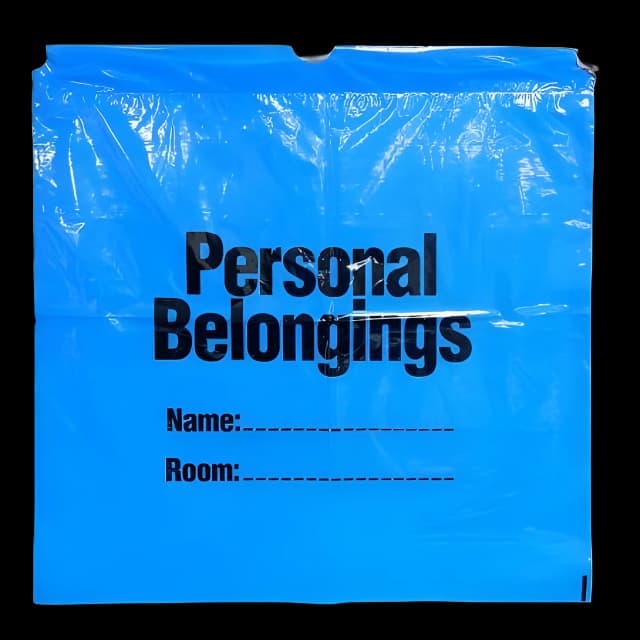 Medegen 20x20 Patient Belongings Bag with Drawstring - Blue