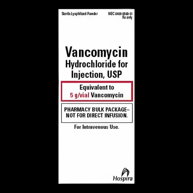 Vancomycin HCl, Preservative Free 5 Gram Injection Pharmacy Bulk Package - 00409650901