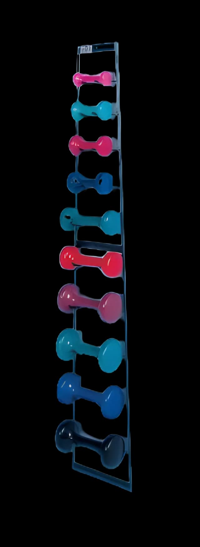 Dumbbell Wall Rack 10 W X 53.25 H X 3.5 D Inch, Metal