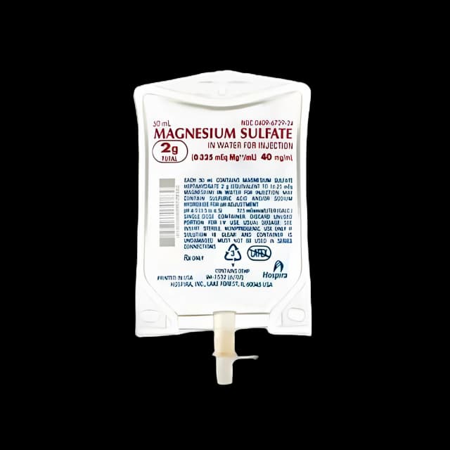 Magnesium Sulfate in Water 50%, 500 mg / mL Injection Single-Dose Vial 50 mL