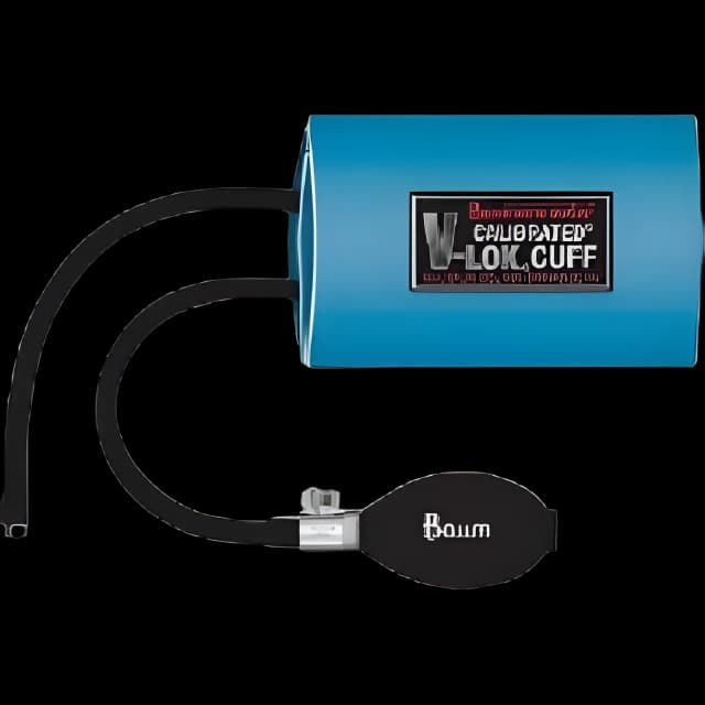 Reusable Blood Pressure Cuff and Bulb Calibrated® V-Lok® 33 to 47 cm Arm Polyester Fabric Cuff Large Adult Cuff - 1825SW