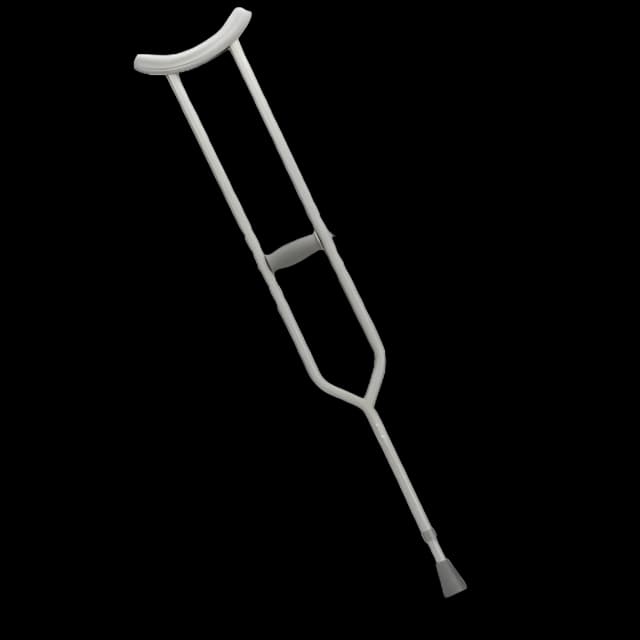 Bariatric Underarm Crutches drive™ Steel Frame Tall Adult 500 lbs. Weight Capacity 55 to 63 Inch Crutch Height Push Button Adjustment